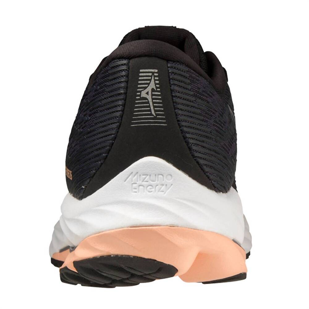 NEW MIZUNO women's wave rider 26 running shoes in odyssey grey/quiksilver - Picture 4 of 6